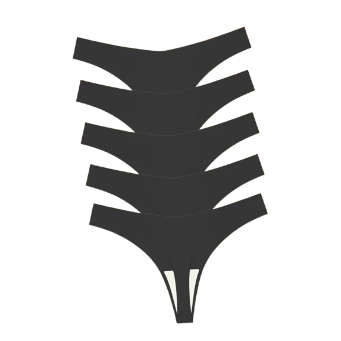 5-Pack V-Waist Seamless Thongs - KOKOOSH