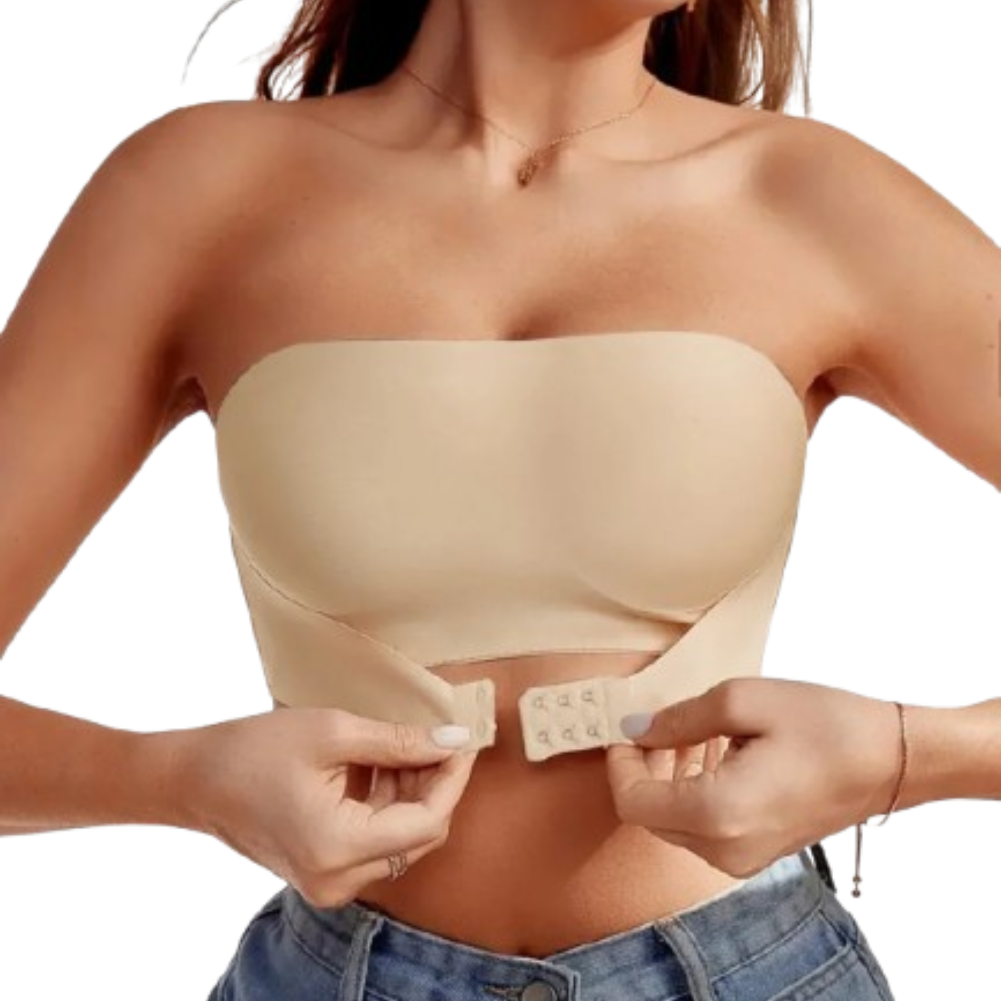 Smooth invisible strapless bra design