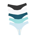 5-Pack V-Waist Seamless Thongs - KOKOOSH