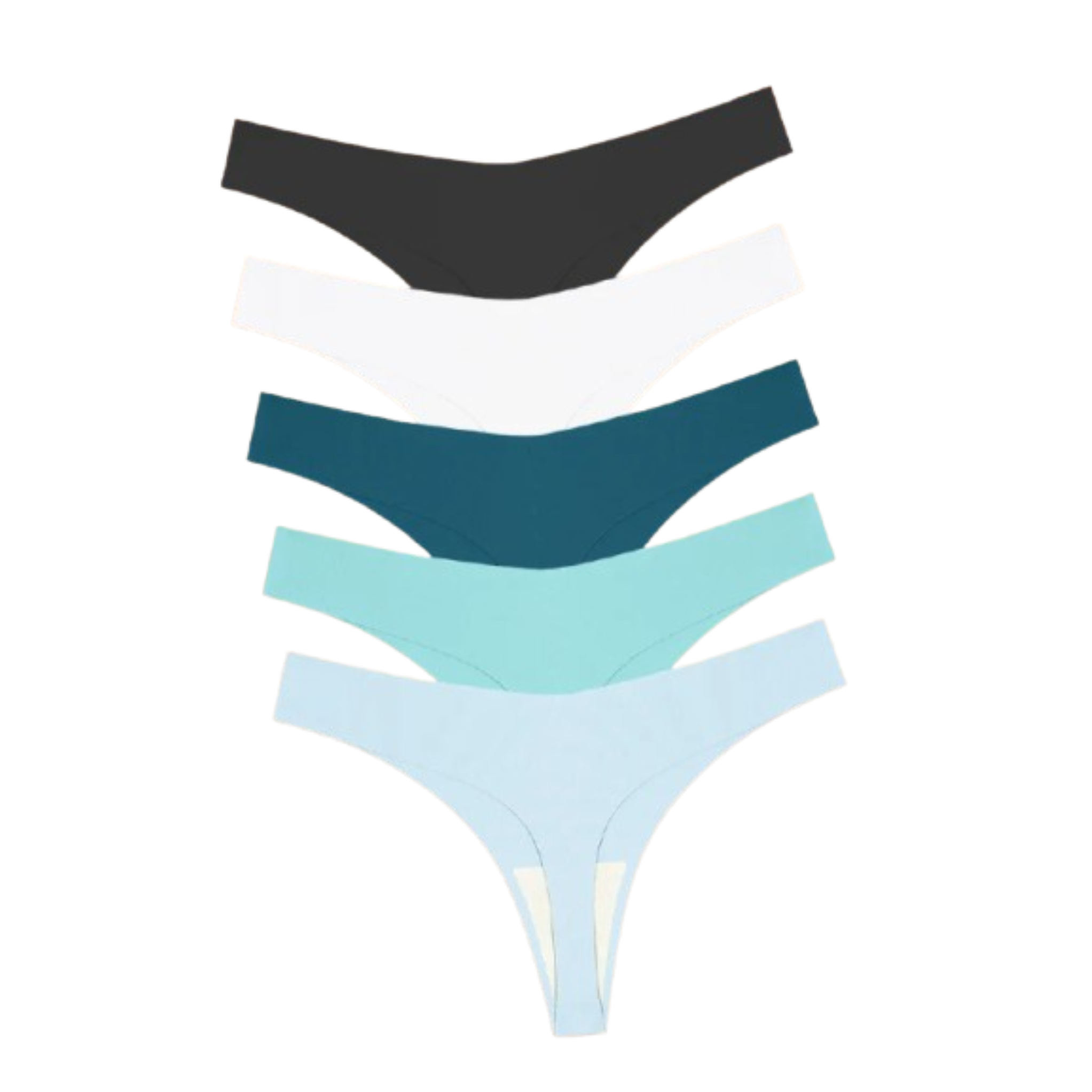 5-Pack V-Waist Seamless Thongs - KOKOOSH