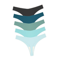 5-Pack V-Waist Seamless Thongs - KOKOOSH