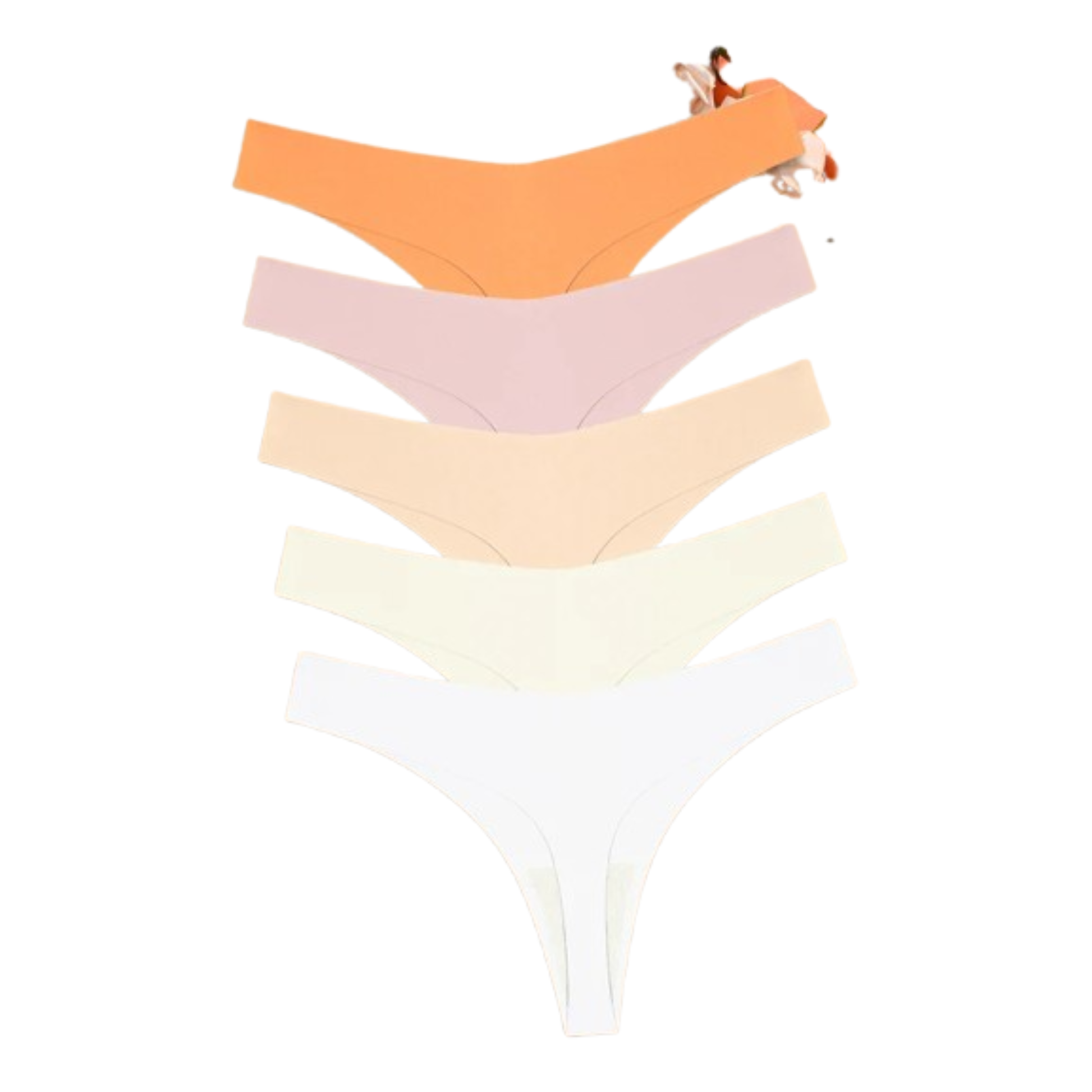 5-Pack V-Waist Seamless Thongs - KOKOOSH