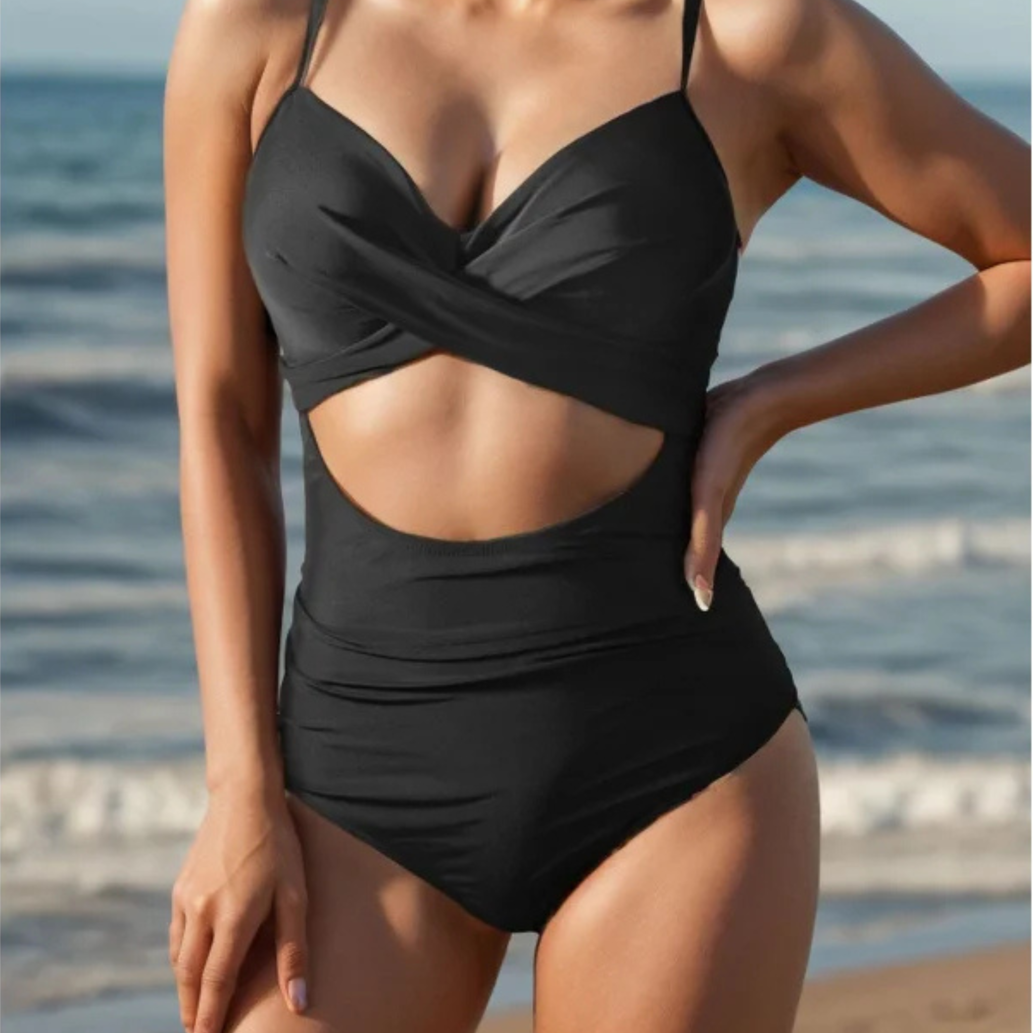 Cross Tie One-Piece Swimsuit - KOKOOSH