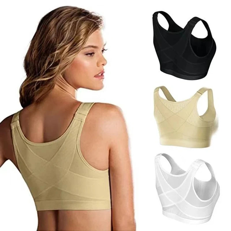 Cross-back lift sports bra delivers shockproof support
