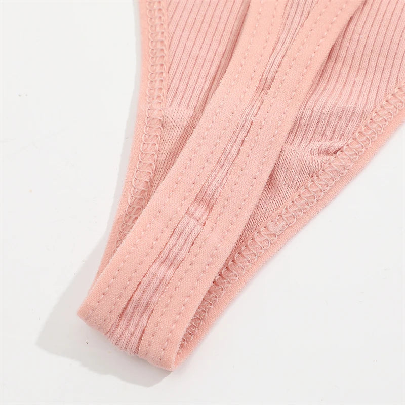 3-Pack Lace Cotton Thongs - KOKOOSH